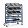 Euro box cart 1399  -with boxes - 250 kg, platform size 1250x610mm, with boxes